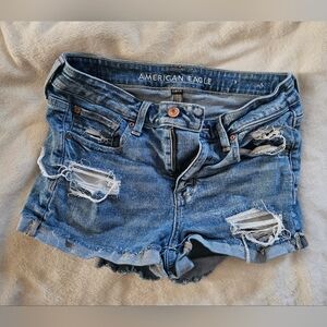 American Eagle Light Blue Denim Shorts